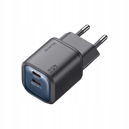 MCDODO SZYBKA ŁADOWARKA SIECIOWA DO TELEFONU ZASILACZ 2X USB-C PD GAN 45W