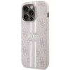 Etui Guess 4G Printed Stripes MagSafe na iPhone 15 Pro - różowe