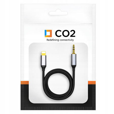 CO2 KABEL AUX DO IPHONE X 14 13 PRZEJŚCIÓWKA ADAPTER LIGHTNING MINI JACK 1M