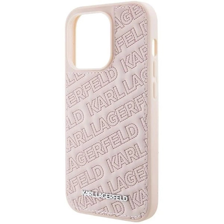 Etui Karl Lagerfeld Quilted K Pattern na iPhone 15 Pro Max - różowe