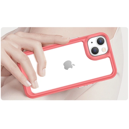 OUTER SPACE CASE SZTYWNE ETUI DO IPHONE 14 Z RAMKĄ ŻELOWĄ OCHRONA NA