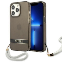 Guess GUHCP13LHTSGSK iPhone 13 Pro / 13 6,1" czarny/black hardcase Translucent Stap