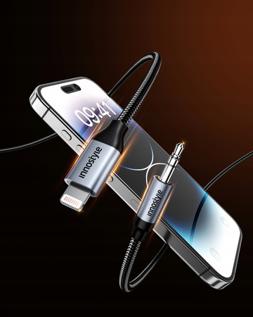 INNOSTYLE KABEL AUX DO IPHONE PRZEJŚCIÓWKA ADAPTER LIGHTNING MINI JACK 1M