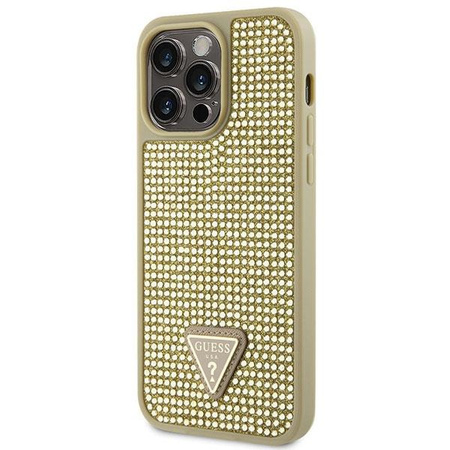 Etui Guess GUHCP14XHDGTPD na iPhone 14 Pro Max 6.7" - złote Rhinestone Triangle