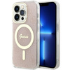Etui Guess GUHMP14LH4STP na iPhone 14 Pro - różowe 4G MagSafe