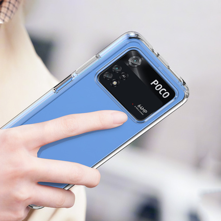 Outer Space Case etui Xiaomi Poco M4 Pro pokrowiec z elastyczną ramką niebieskie
