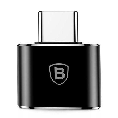 Baseus adapter przejściówka ze złącza USB na USB Typ C OTG czarny (CATOTG-01)