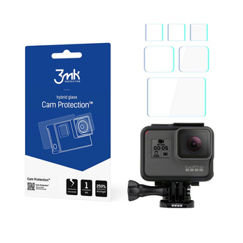 3MK SZKŁO HYBRYDOWE CAM PROTECTION DO GOPRO HERO 5 6 7 BLACK OCHRONNY