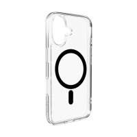 Etui Puro Lite Mag TPU+PC kompatybilne z MagSafe na iPhone 17 - przezroczyste z czarnym pierścieniem