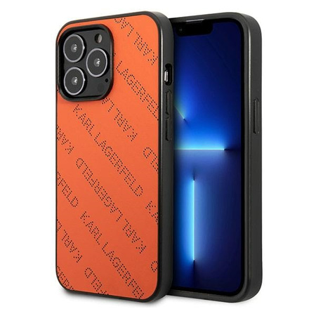 KARL LAGERFELD POKROWIEC CASE DO IPHONE 13 PRO 13 6,1 Z PERFOROWANYM WZOREM