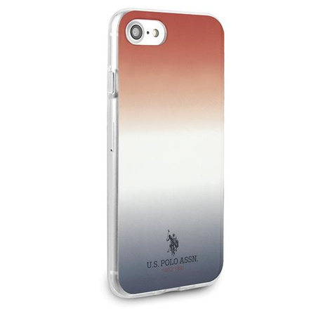 Etui U.S. Polo Assn. Gradient Pattern Collection na iPhone 7 / 8 / SE 2020 / SE 2022 - czerwono-niebieskie