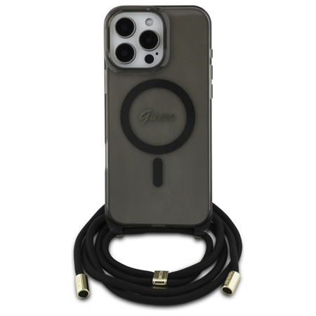 GUESS ETUI HARDCASE CROSSBODY CORD SCRIPT DO MAGSAFE DO IPHONE 16 PRO 6.3