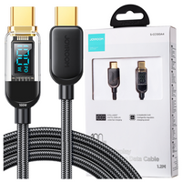 Joyroom kabel USB C – USB C 100W do szybkiego ładowania i transferu danych 1,2 m czarny (S-CC100A4)