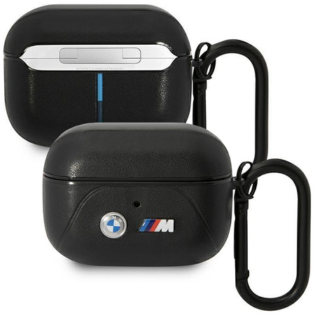 Etui BMW BMAP22PVTK na AirPods Pro - czarne Leather Curved Line