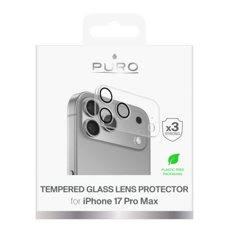 PURO SZKŁO HARTOWANE DO OBIEKTYWU DO IPHONE 17 PRO MAX OCHRONA WYSPY