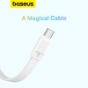 Powerbank Baseus Magnetic Mini MagSafe 10000mAh 30W z wbudowanym kablem USB-C - biały + kabel Baseus Simple Series USB-C - USB-C 60W 0.3m