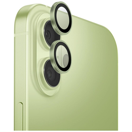 Szkło na obiektyw aparatu UNIQ Optix     Aluminium Camera Lens Protector do iPhone 17 z aplikatorem zielony