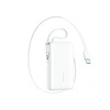 Powerbank Joyroom JR-PR2L 10000mAh 35W z wbudowanym zwijanym kablem USB-C i kablem-smyczą Lightning - biały
