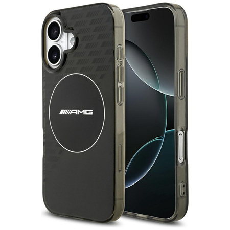 Etui AMG Double Layer Transparent        Smocked MagSafe do iPhone 17 czarny