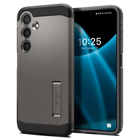 Etui Spigen Tough Armor na Samsung Galaxy S24 - metaliczny szary
