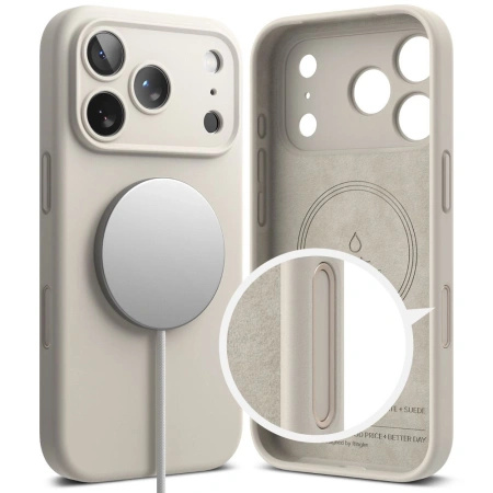 RINGKE ETUI SILICONE MAGNETIC DO IPHONE 17 PRO MAGSAFE OCHRONA WYSOKIEJ