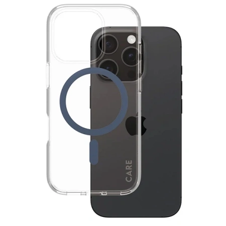 Etui CARE by PanzerGlass Flagship Case z MagSafe na iPhone 16 Pro - niebieskie