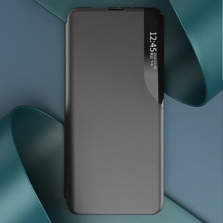 HURTEL ETUI DO SAMSUNG GALAXY S24 FE Z KLAPKĄ, STANDEM I EKOLOGICZNĄ SKÓRĄ