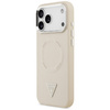Etui Guess Triangle Logo MagSafe do      iPhone 17 Pro beżowy