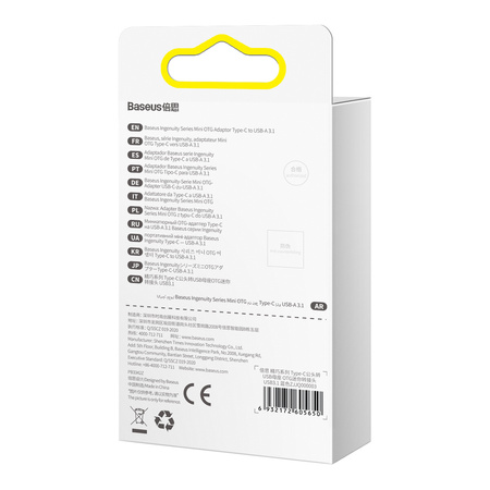 Baseus Ingenuity Series przejściówka adapter z USB Typ C do USB-A 3.2 gen 1 niebieski (ZJJQ000003)