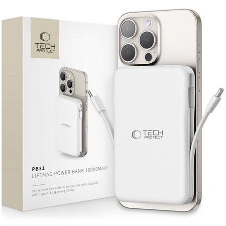 TECH-PROTECT PB31 LIFEMAG DO MAGSAFE POWER BANK 10000MAH DO APPLE IPHONE 12