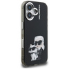 Etui Karl Lagerfeld IML Aquarelle Karl & Choupette & Logo do iPhone 16 czarny