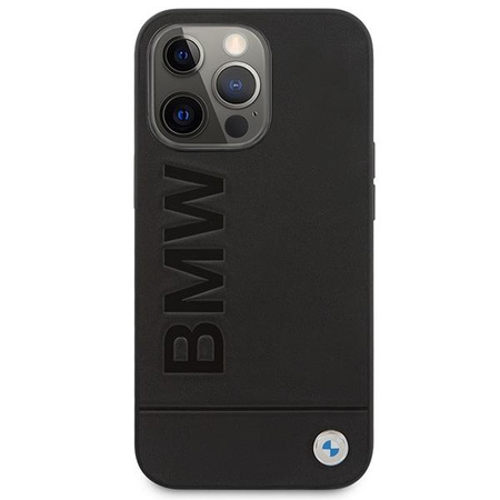 Etui BMW BMHMP14XSLLBK na iPhone 14 Pro Max - czarne Signature Logo Imprint Magsafe