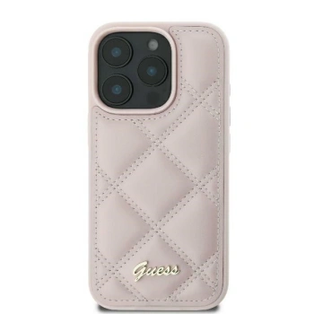 GUESS ETUI POKROWIEC DO IPHONE 16 6.1 HARDCASE LOGO QUILED METALOWE