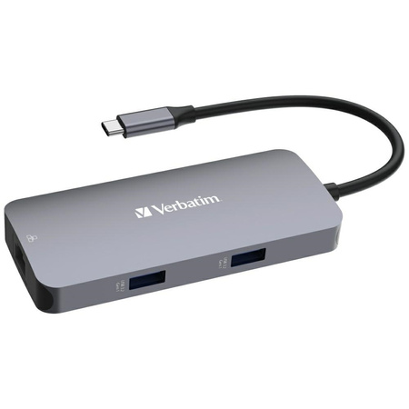 Verbatim Adapter Hub USB-C - HDMI/USB-C /Eternet/2xUSB-A 3.0 aluminiowy/aluminum 32150