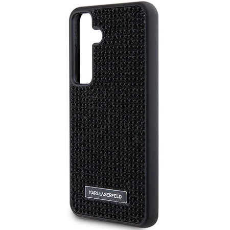 Etui Karl Lagerfeld Rhinestone Metal Logo na Samsung Galaxy S24+ - czarne