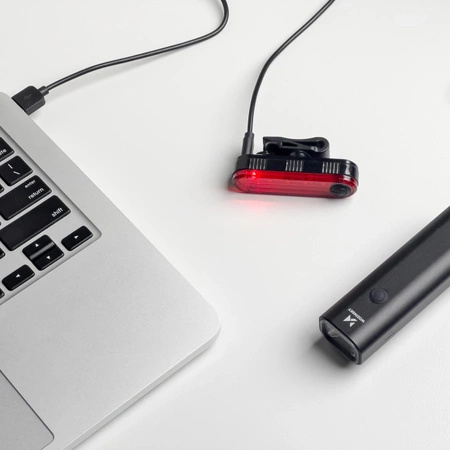 Zestaw lampek rowerowych Wozinsky WSBLB1 przednia i tylna USB-C - czarny