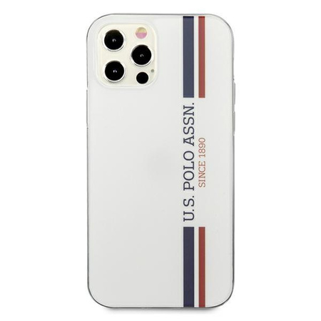 Etui U.S. Polo Assn. Tricolor Collection na iPhone 12 / iPhone 12 Pro - białe