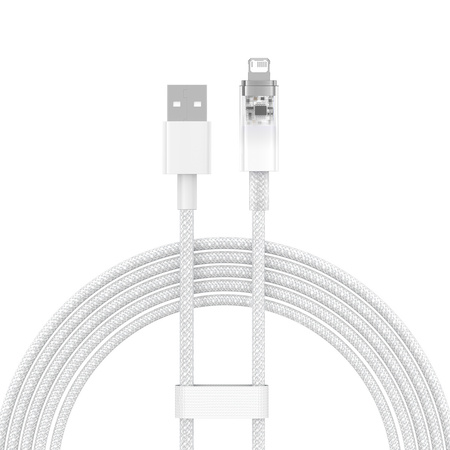 Baseus Explorer Series kabel przewód USB – Lightning 2,4A 2 m biały (CATS010102)