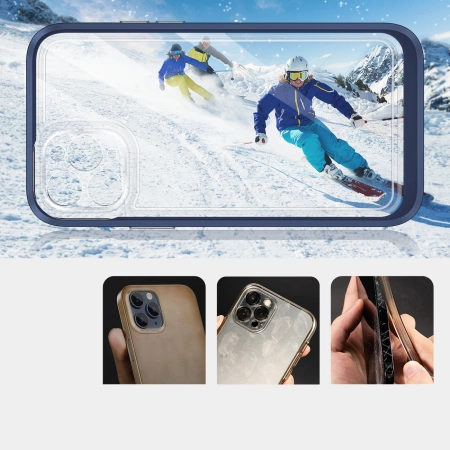 Clear 3in1 etui do iPhone 11 Pro Max żelowy pokrowiec z ramką niebieski