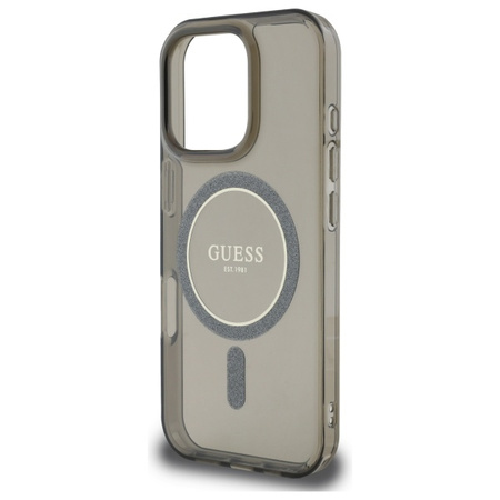 GUESS POKROWIEC DO IPHONE 16 PRO 6.3 HARDCASE GLITTER CIRCLE DO MAGSAFE