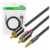 UGREEN KABEL PRZEWÓD 35MM JACK DO 2RCA CINCH DO WZMACNIACZ KINO DOMOWE 3M