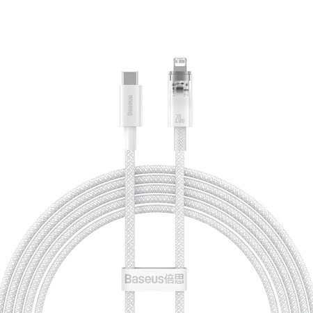 Baseus Explorer Series kabel przewód USB-C – Lightning 20W 2 m biały (CATS010302)