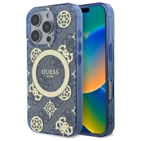 GUESS ETUI CASE HARDCASE DO IPHONE 16 PRO DO MAGSAFE PEONY ON 4G BACKGROUND