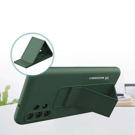 WOZINSKY ETUI SILIKONOWE DO XIAOMI REDMI NOTE 11 PRO Z PRAKTYCZNĄ PODSTAWKĄ