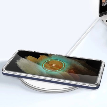 HURTEL POKROWIEC CLEAR 3IN1 DO SAMSUNG GALAXY S23 ULTRA Z RAMKĄ SILIKONOWY