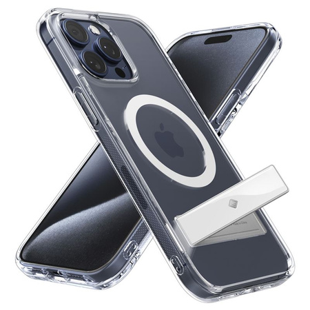 Spigen Caseology Capella MagSafe Kickstand, clear white - iPhone 15 Pro