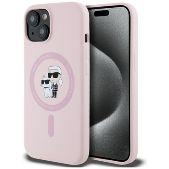 KARL LAGERFELD ETUI KARL&CHOUPETTE DO IPHONE 15 PLUS DO MAGSAFE SILIKONOWE