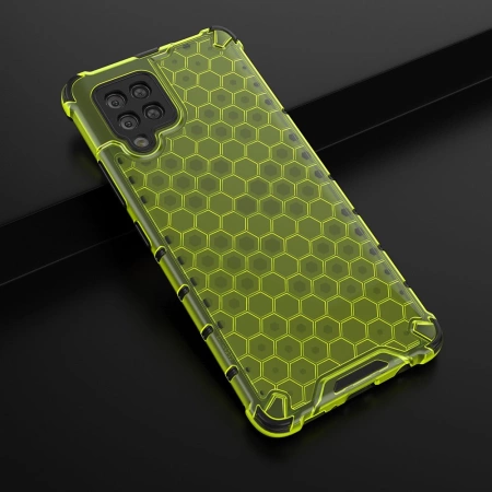 HURTEL POKROWIEC DO SAMSUNG GALAXY A42 5G Z PANCERNYM ETUI ŻELOWA RAMKA