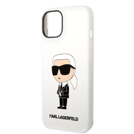 Karl Lagerfeld KLHCP14MSNIKBCH iPhone 14 Plus 6,7" hardcase biały/white Silicone Ikonik