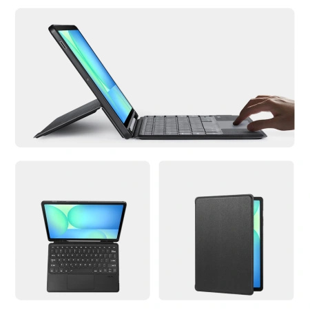 Etui z klawiaturą Dux Ducis (DK series) na Samsung Tab S10 FE+ (Plus) - czarne